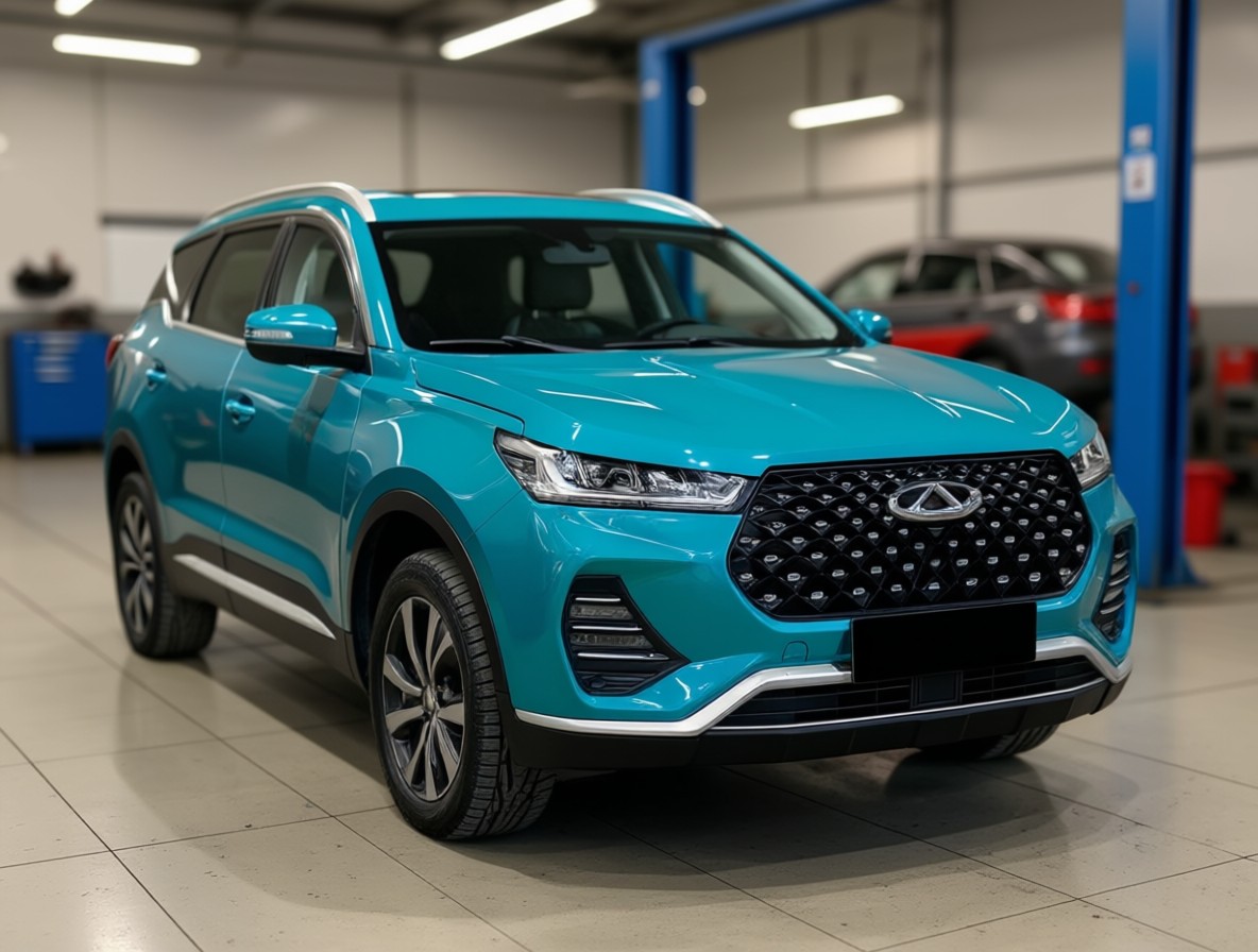 Chery Tiggo 7 Pro после диагностики двигателя в автотехцентре