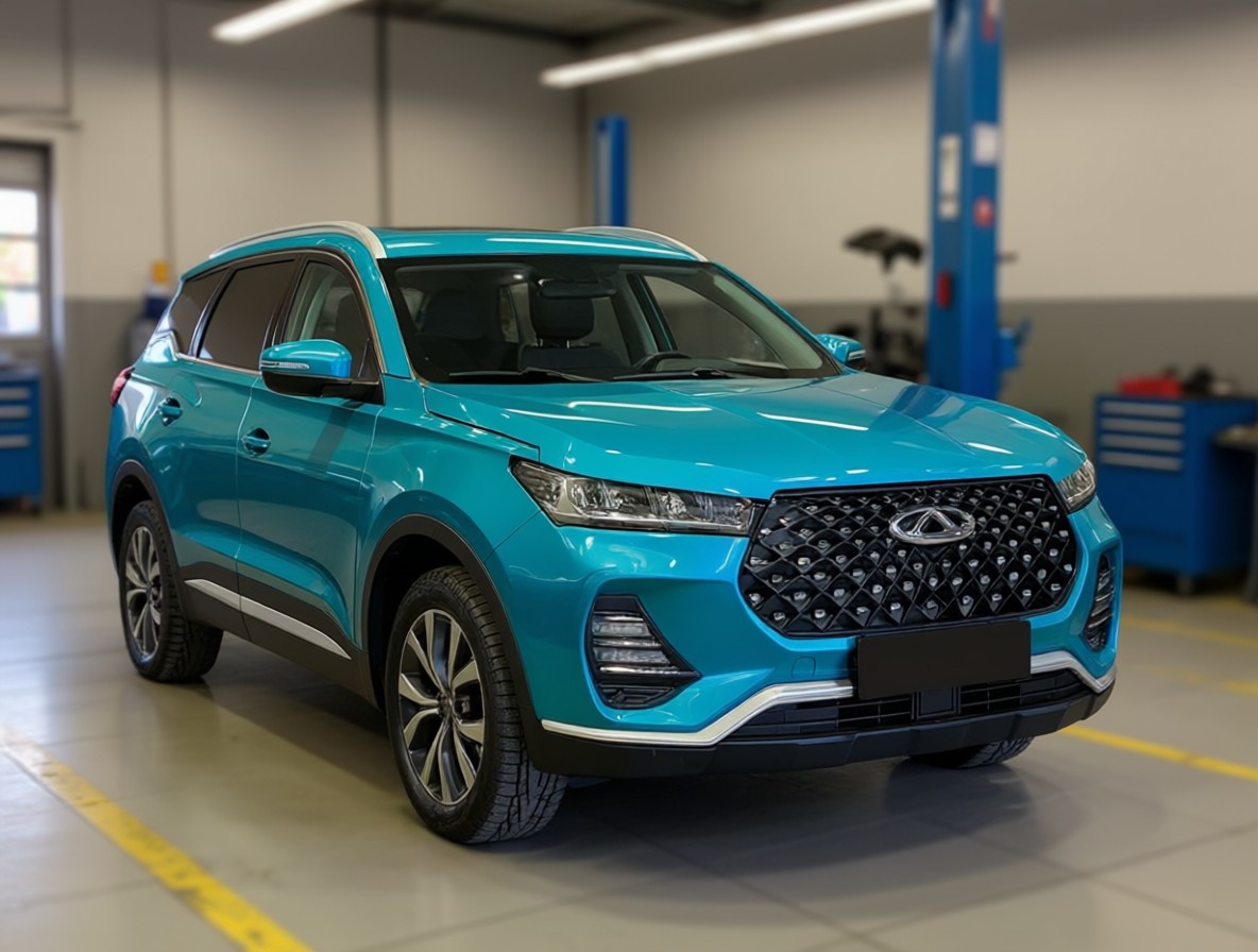Chery Tiggo 7 Pro готовится к ремонту топливной системы в автотехцентре