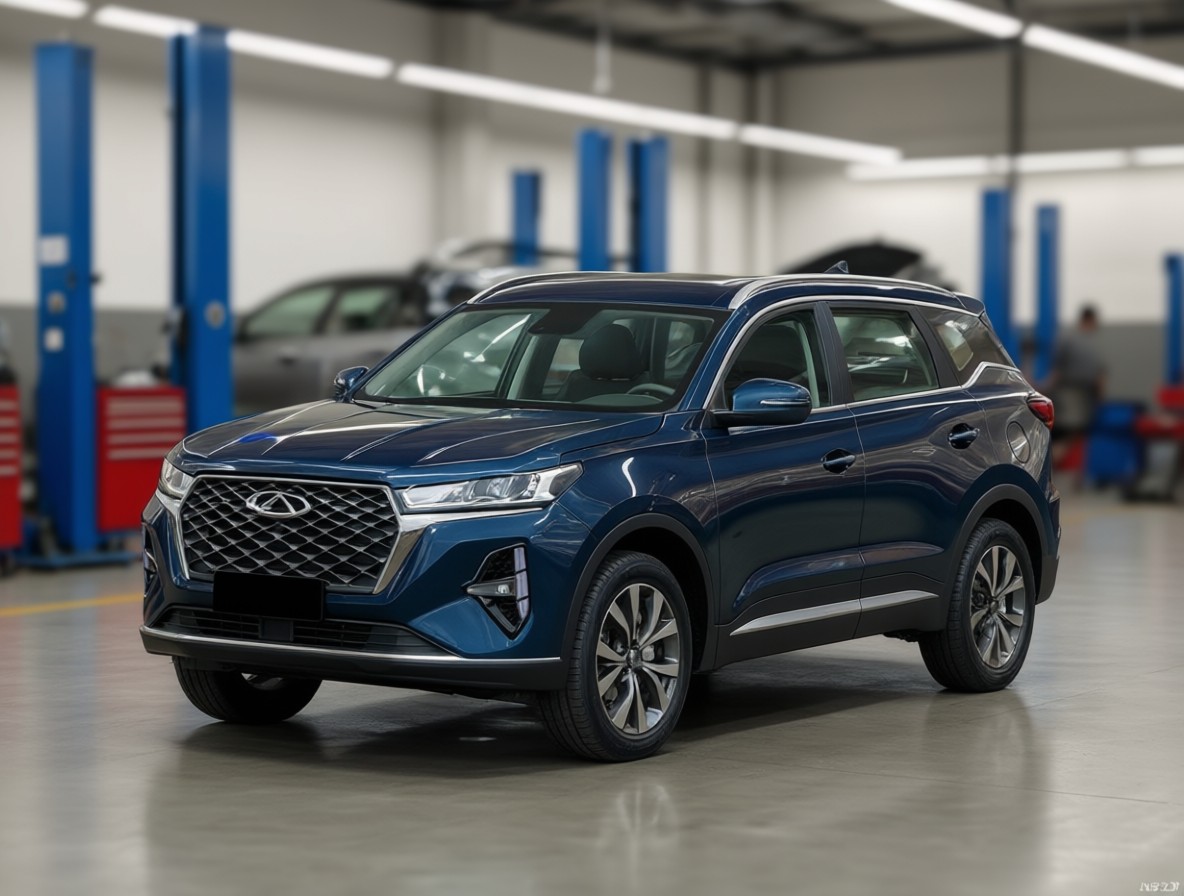 Chery Tiggo 7 Pro после схода-развала в автотехцентре