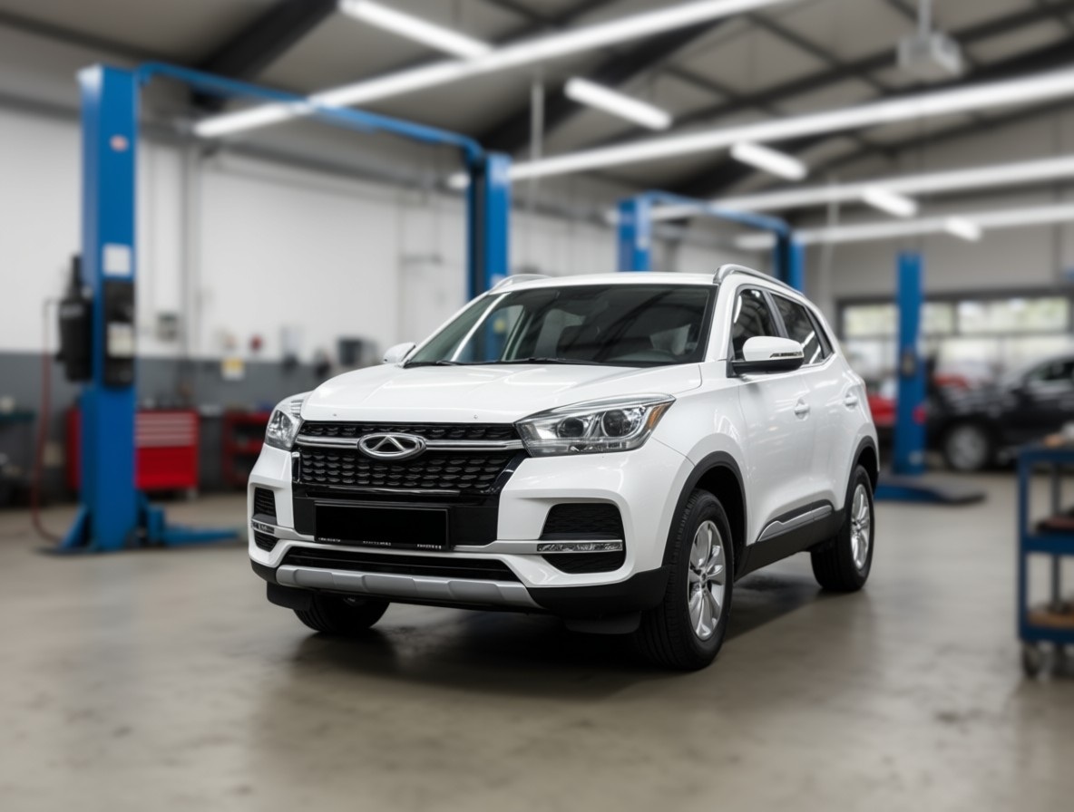 Chery Tiggo 4 после регулировки схода-развала в автотехцентре