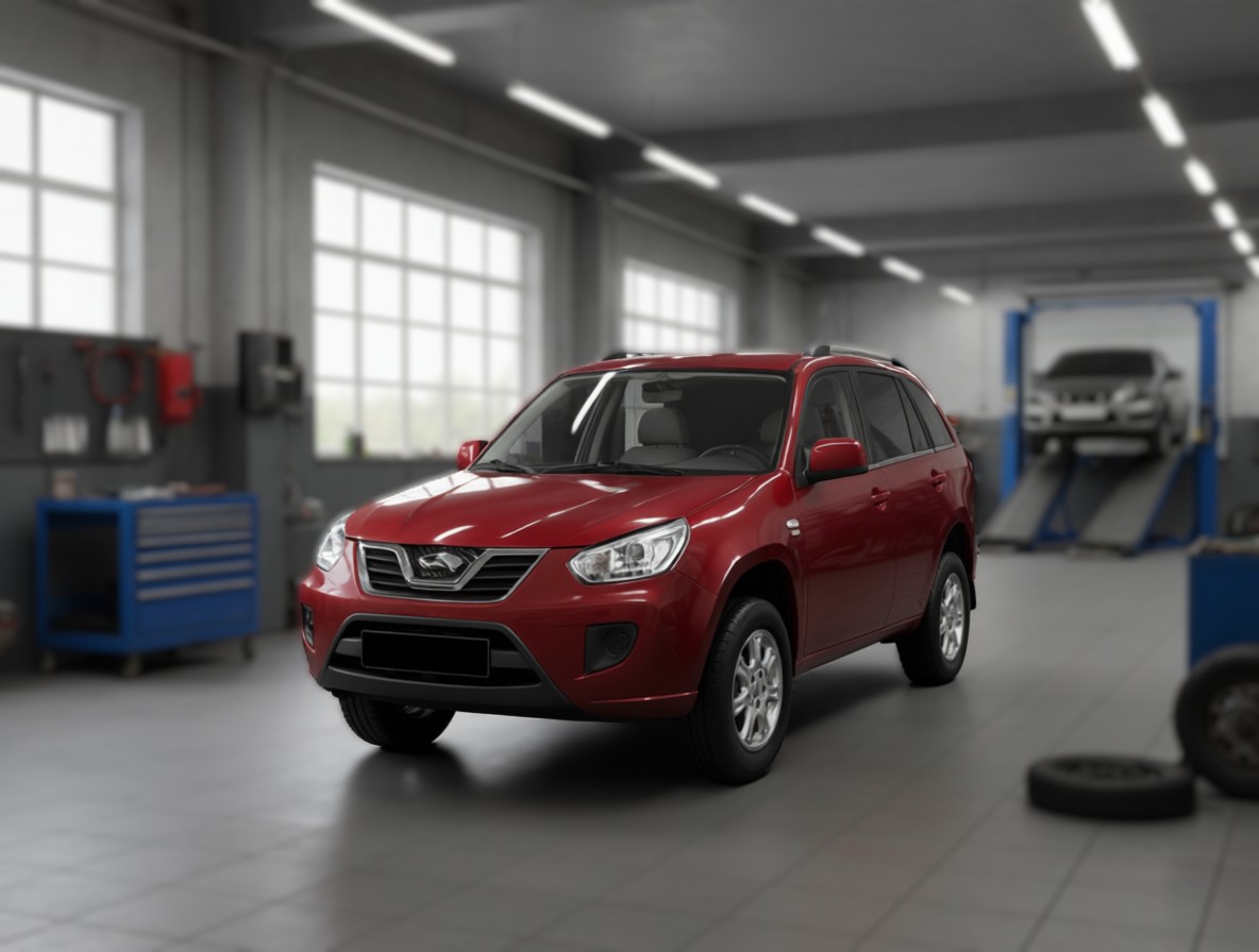 Chery Tiggo T11 готовится к сходу-развалу в автотехцентре