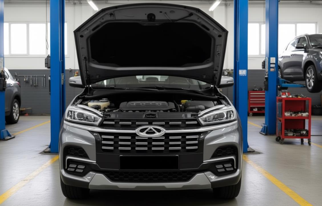 chery tiggo 8 в автосервисе на обслуживании