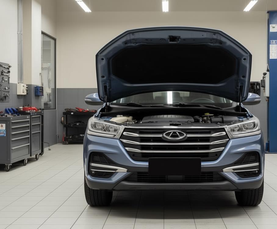 chery tiggo 8 в автосервисе на ремонте