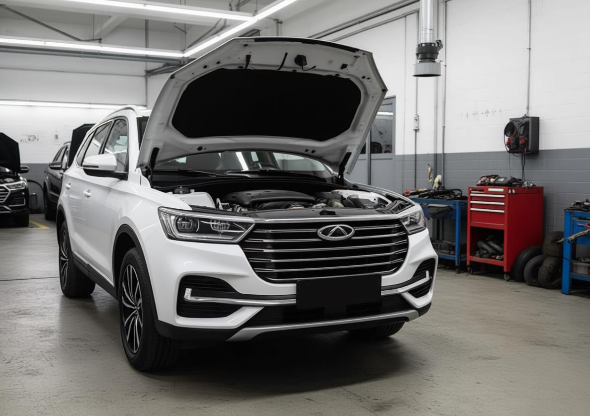 Chery Tiggo 8 Pro Max в автосервисе на ремонте