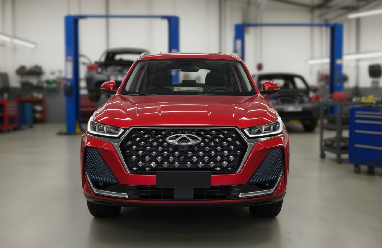 Chery Tiggo 7 Pro после завершения техобслуживания в автотехцентре