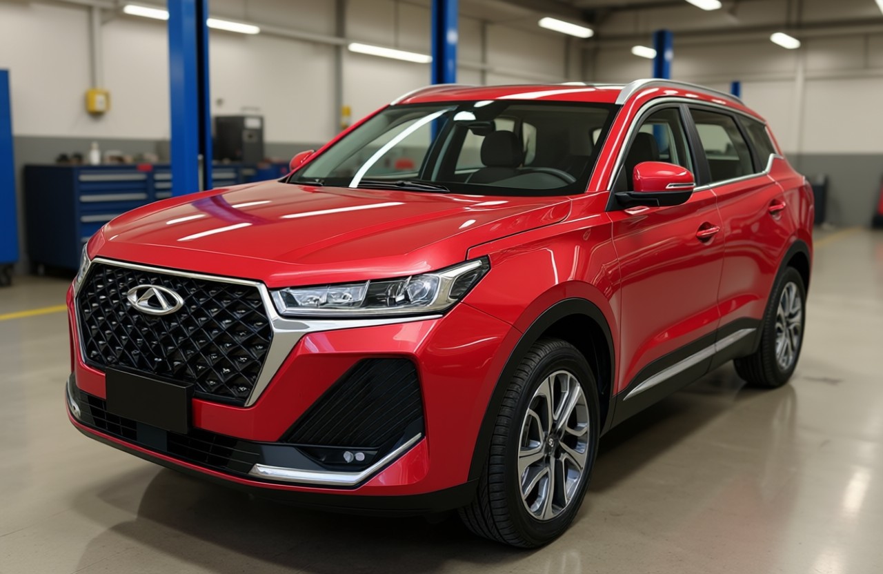 Chery Tiggo 7 Pro после замены амортизаторов в автотехцентре