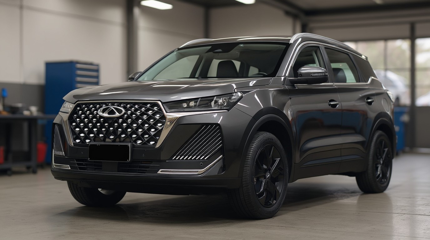 Chery Tiggo 7 Pro после замены лобового стекла в автотехцентре