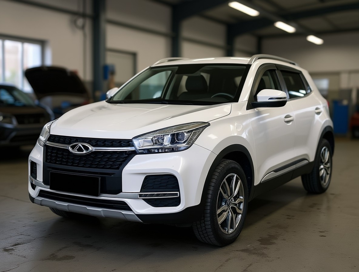 Chery Tiggo 4 готовится к замене масла МКПП в автотехцентре