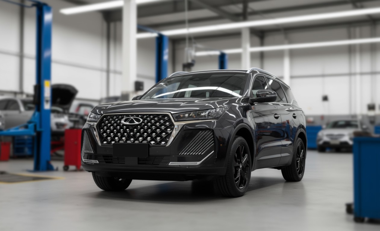 Chery Tiggo 7 Pro готовится к замене привода в автотехцентре