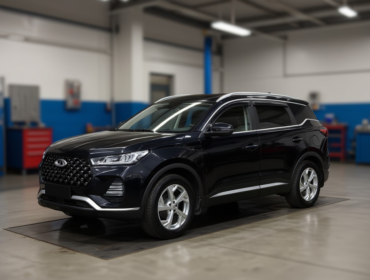 Chery Tiggo 7 Pro готовится к замене рулевой рейки в автотехцентре