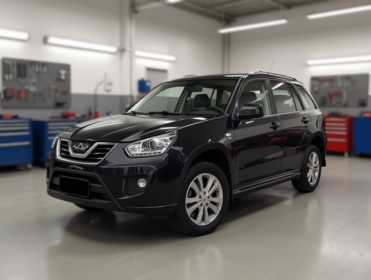 Chery Tiggo T11 готовится к замене салонного фильтра в автотехцентре