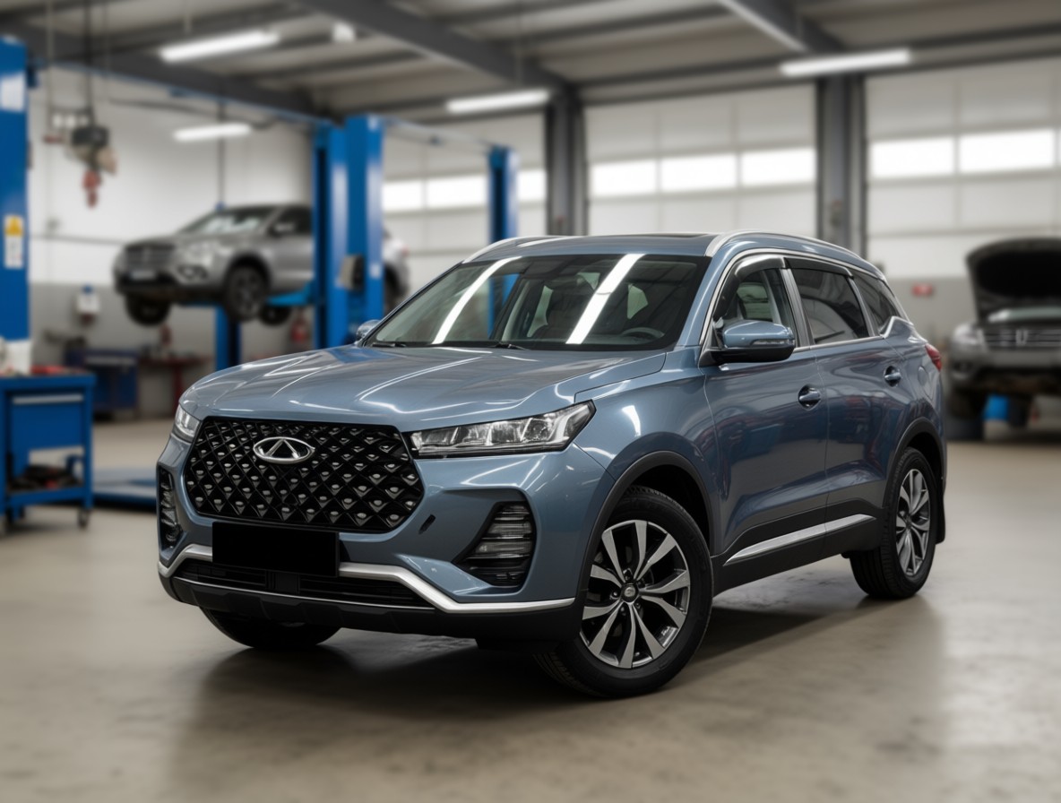 Chery Tiggo 7 Pro после замены шаровых опор в автотехцентре