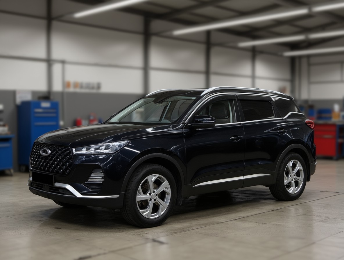 Chery Tiggo 7 Pro готовится к замене термостата в автотехцентре