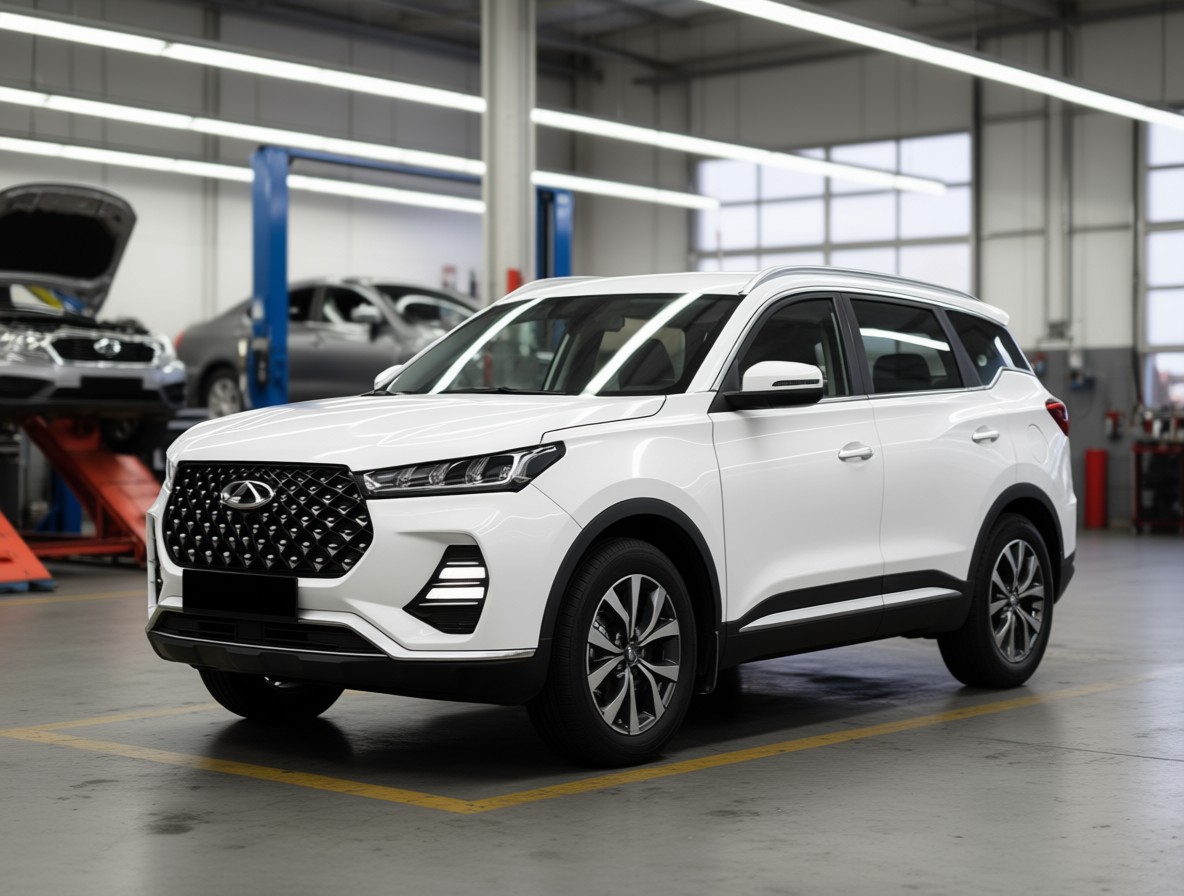 Chery Tiggo 7 Pro после замены тормозных колодок в автотехцентре