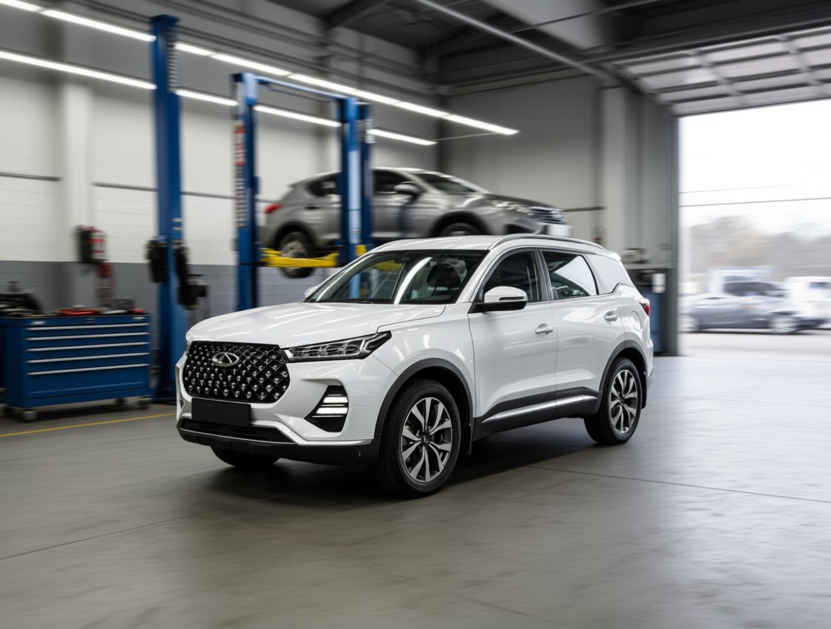 Chery Tiggo 7 Pro после замены втулок стабилизатора в автотехцентре