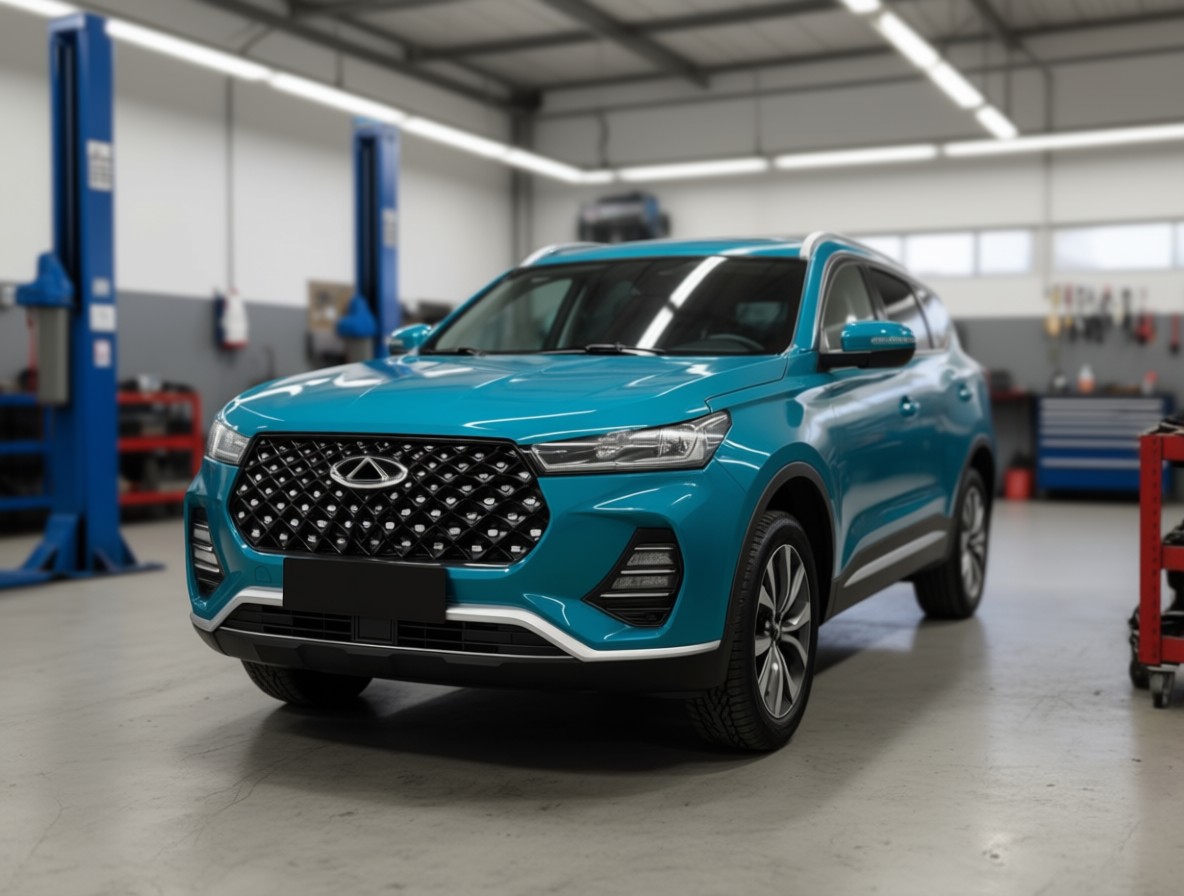 Chery Tiggo 7 Pro после заправки кондиционера в автотехцентре