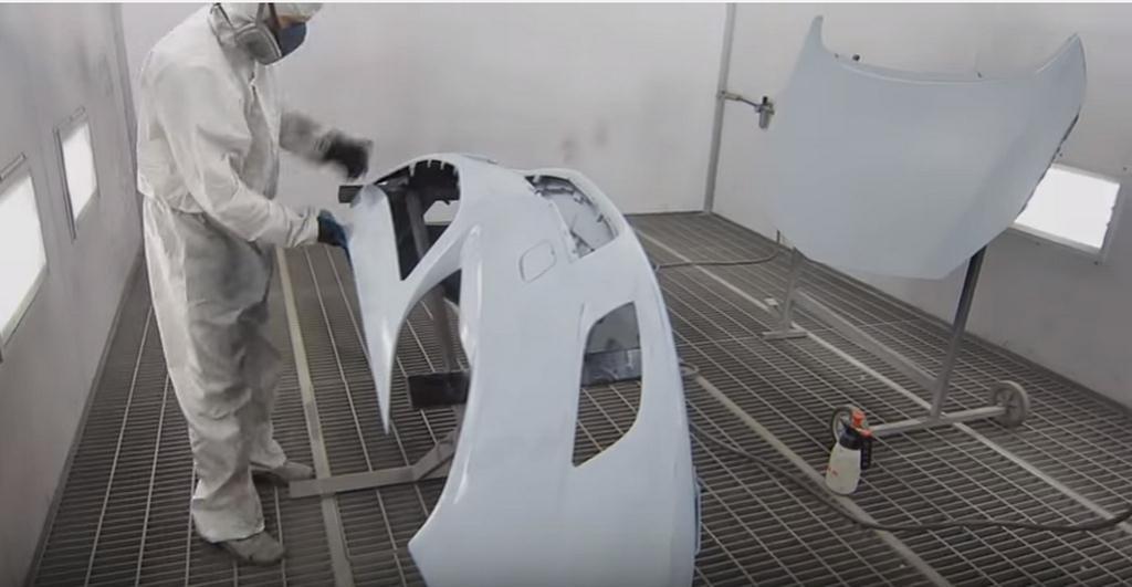 покраска бампера в камере