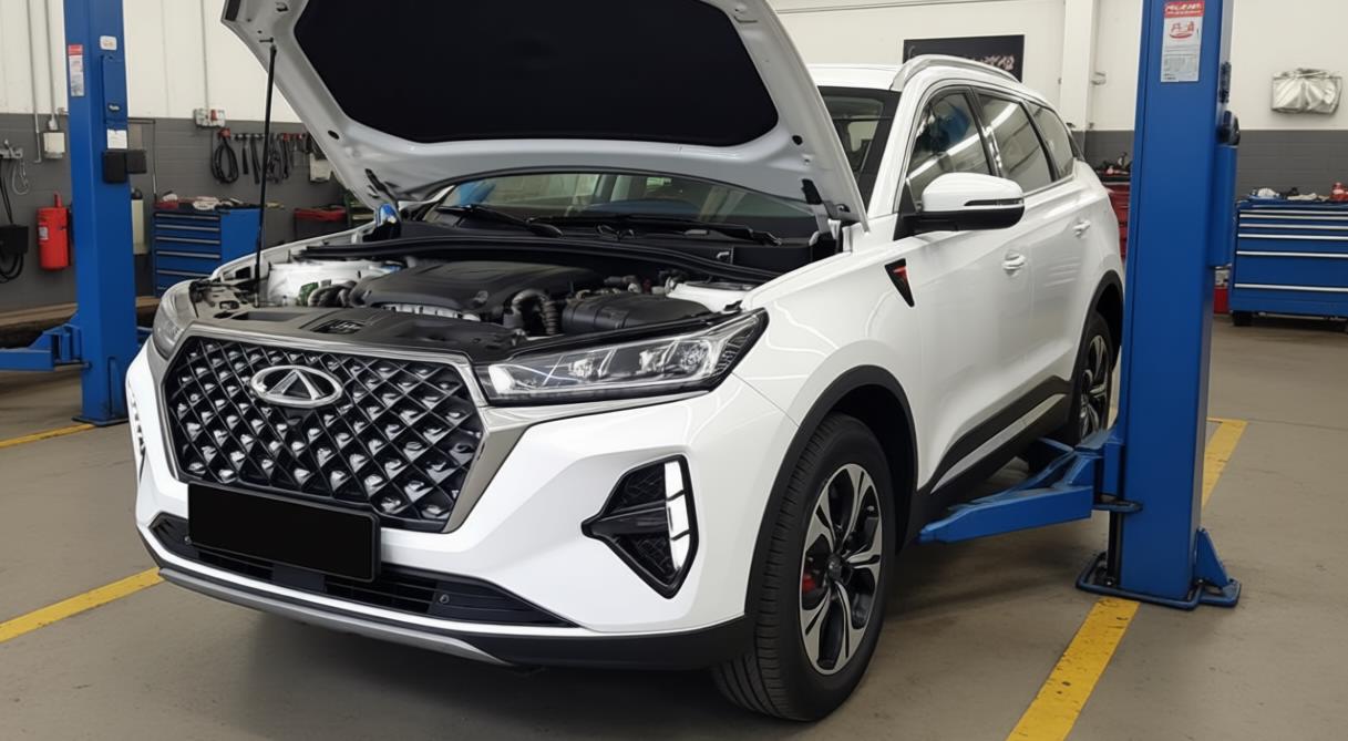 chery tiggo 7 pro max в автосервисе на обслуживании