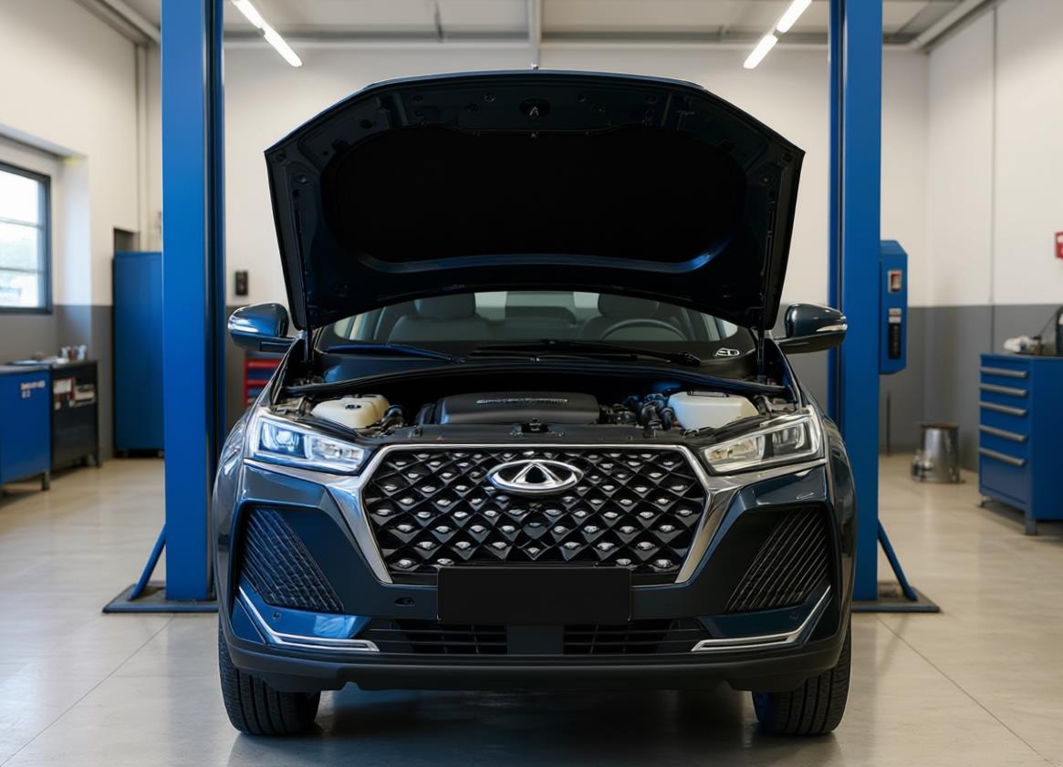 chery tiggo 7 pro max в автосервисе на обслуживании