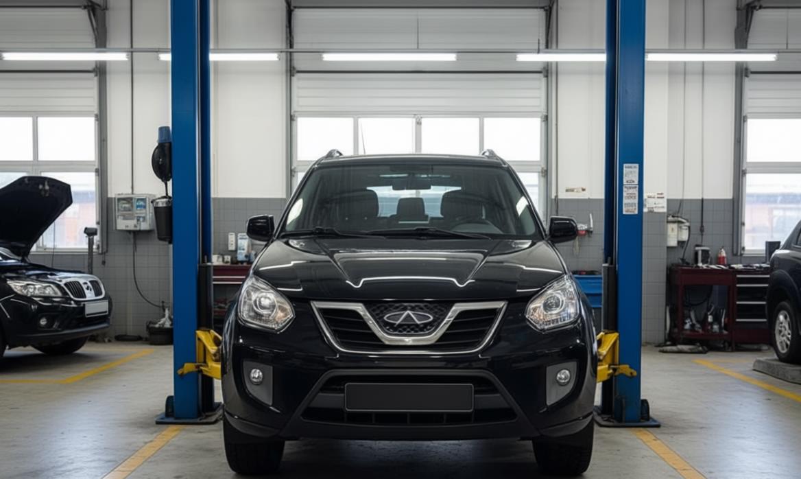 chery tiggo в автосервисе на ремонте