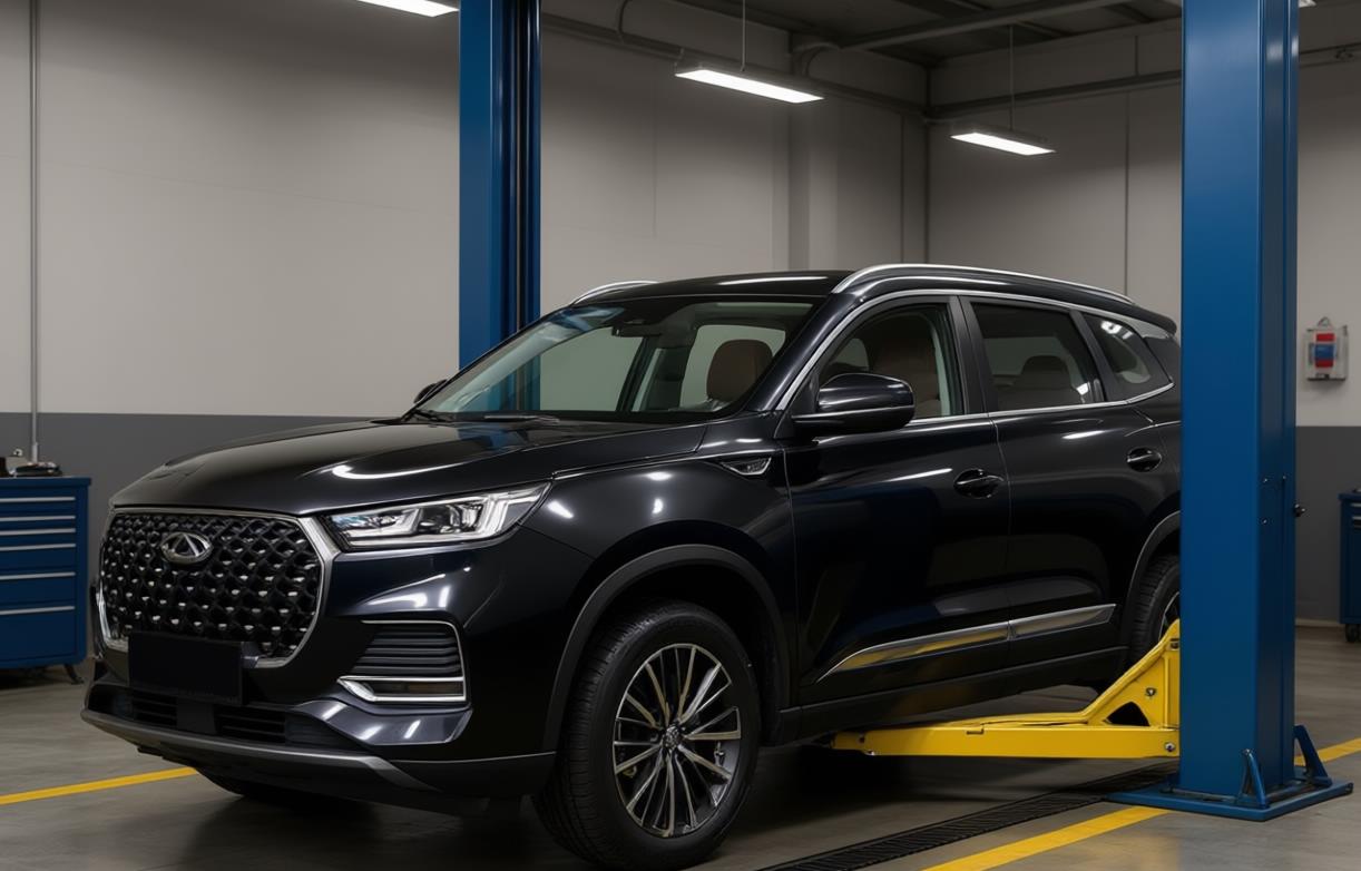 Chery Tiggo 8 Pro Max в автосервисе на обслуживании