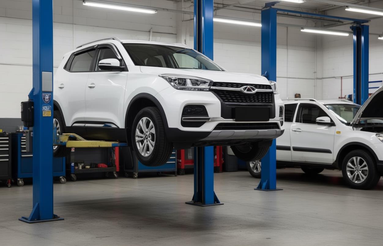 chery tiggo 4 в автосервисе на обслуживании