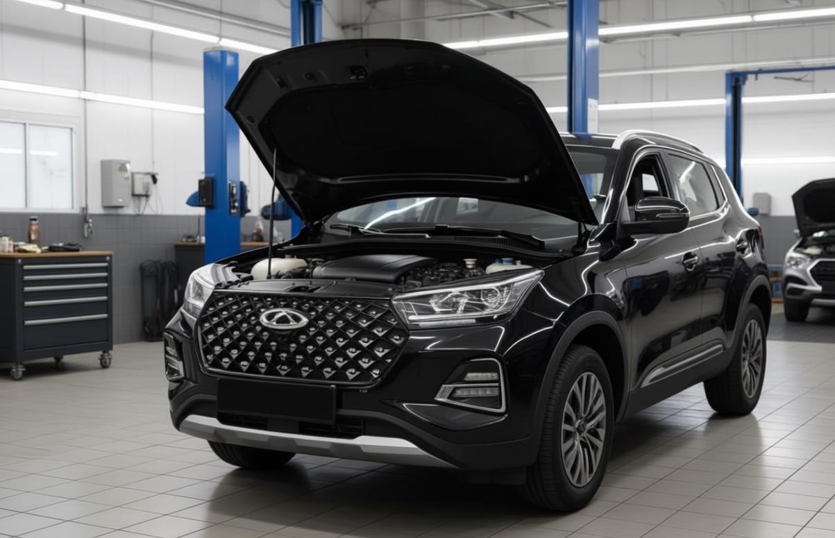 chery tiggo 4 pro в автосервисе на обслуживании