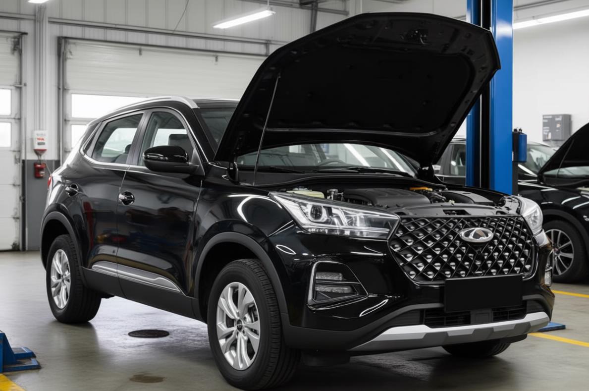 Chery Tiggo 4 pro в автосервисе на обслуживании