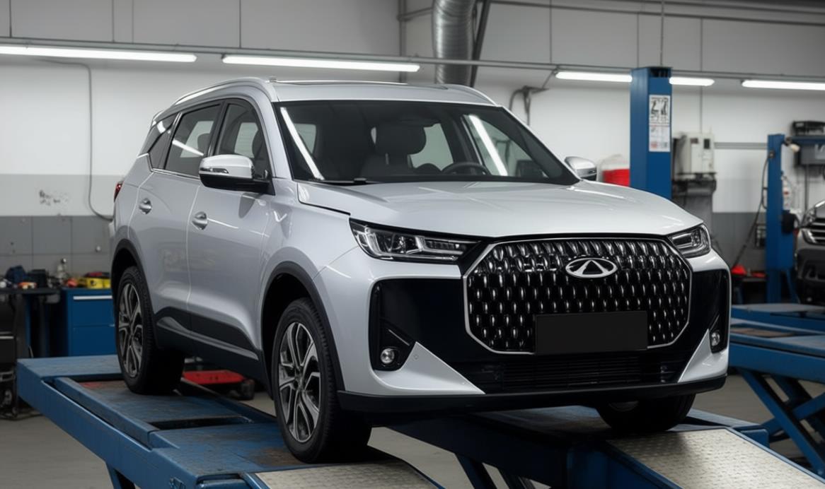 chery tiggo 7L в автосервисе на ремонте