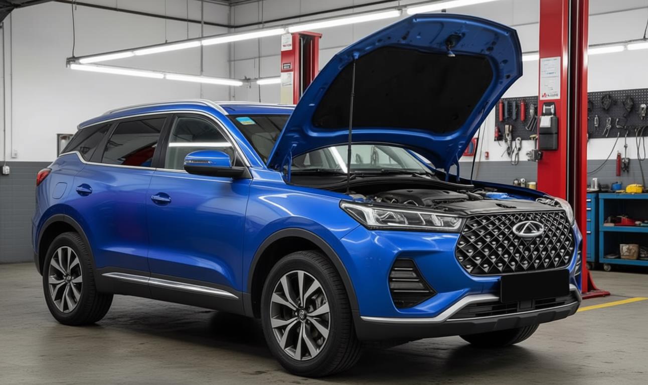 Chery Tiggo 7 Pro в автосервисе на обслуживании