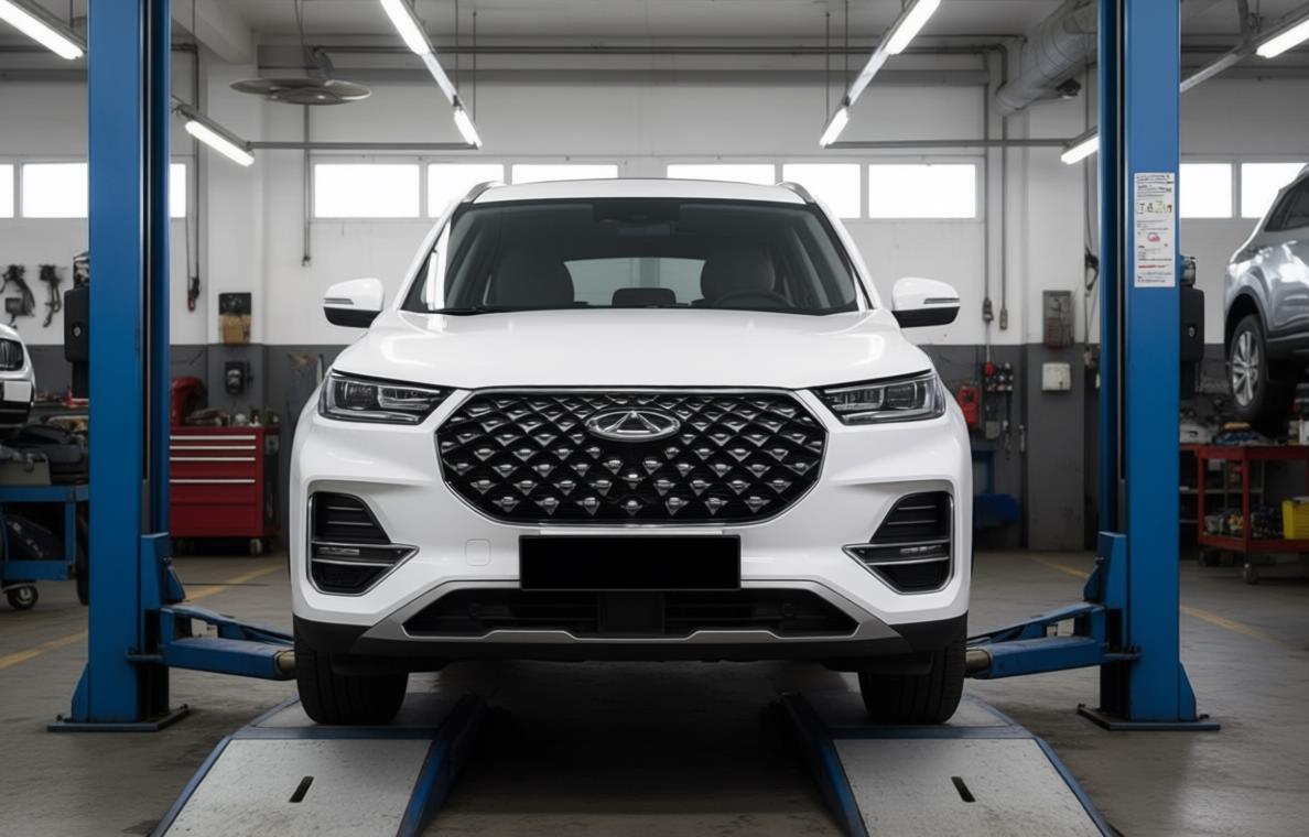 chery tiggo 8 pro в автосервисе на обслуживании