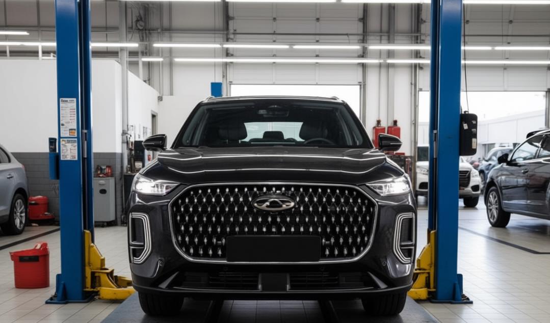 chery tiggo 9 в автосервисе на обслуживании